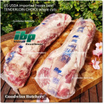 Beef Eye Fillet Mignon Has Dalam TENDERLOIN frozen USDA US choice BLUERIBBON steak 2" 5cm (price/pc 400g)
